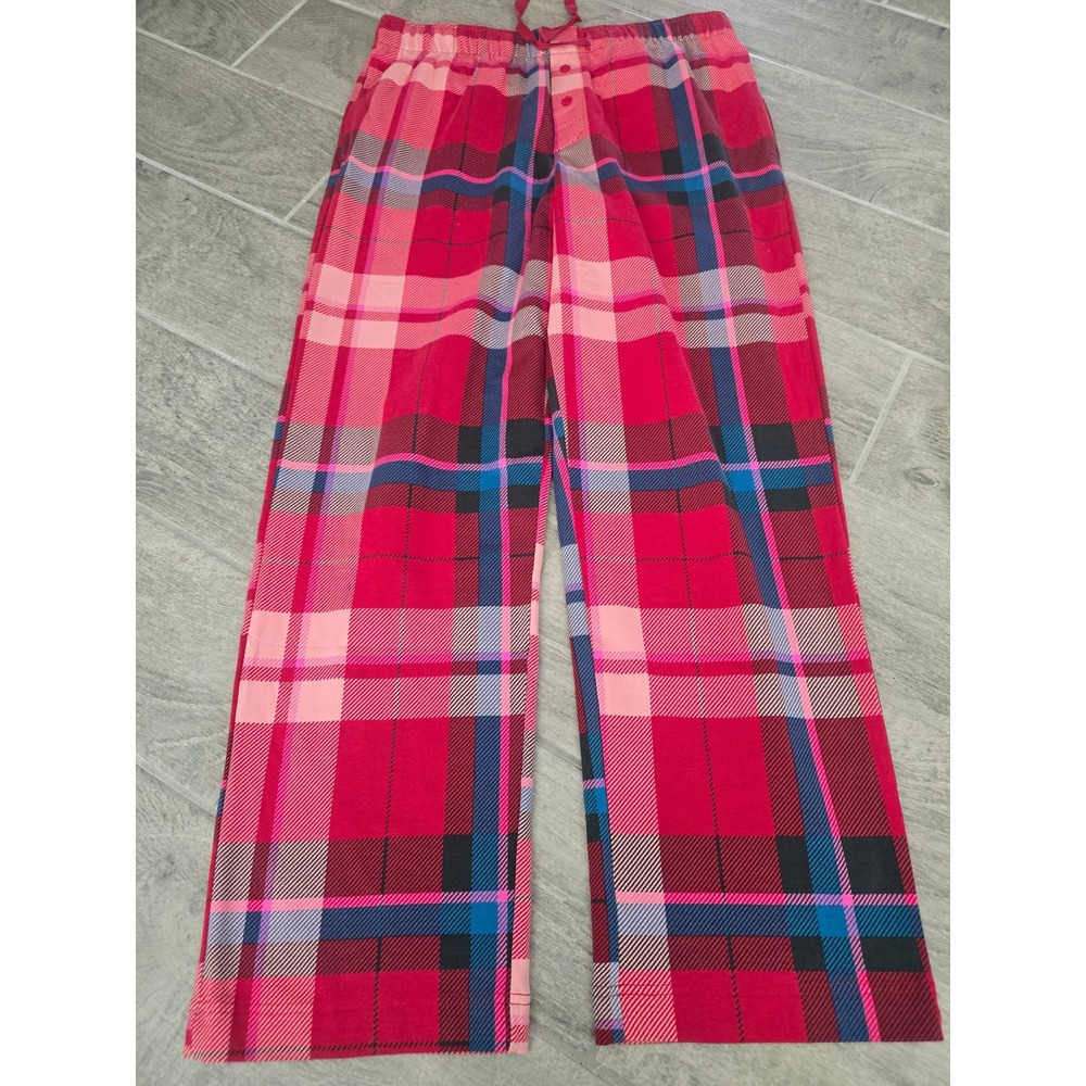 SOMA Plaid Pajama Pants Lounge Bottoms Men's Small‎ Red Blue Soft Pockets